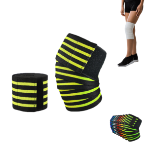 Nylon strap wrap knee pads