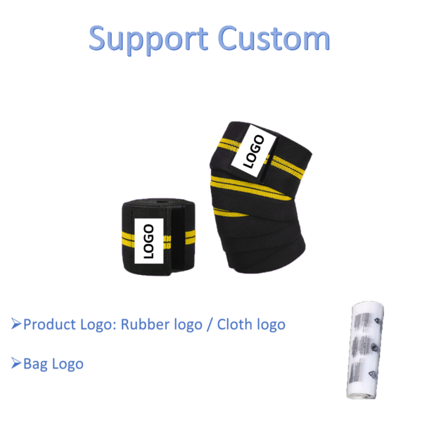 Nylon strap wrap knee pads