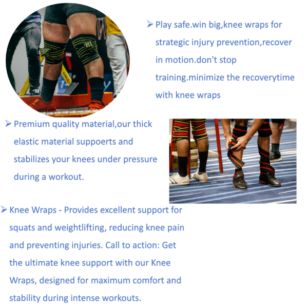 Nylon strap wrap knee pads