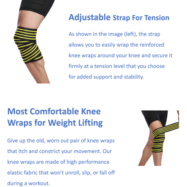 Nylon strap wrap knee pads