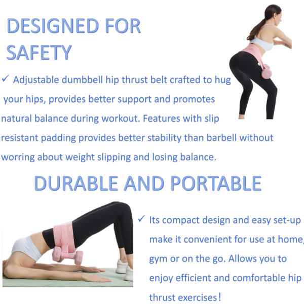 Dumbbell Hip Thrust Belt