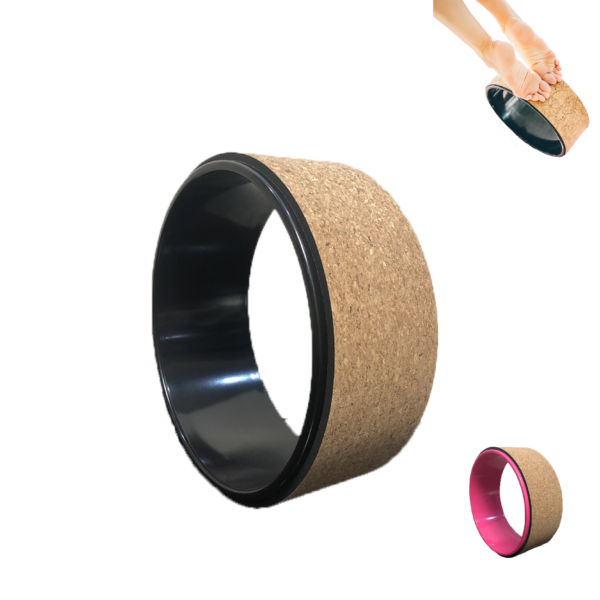 Cork yoga wheel